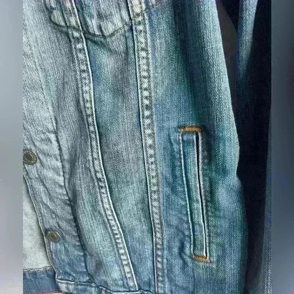 Levis Original Denim Trucker Jacket Blue  Cotton Button Up size XS - Picture 9 of 11